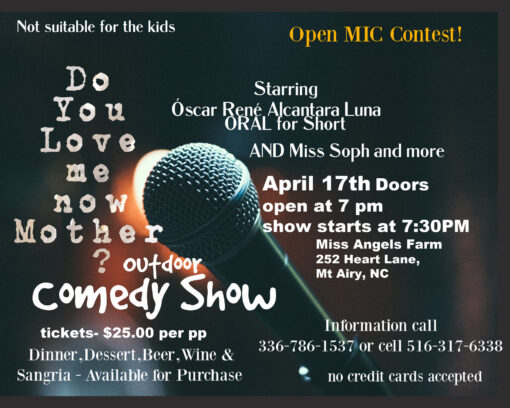 Outdoor Comedy Show at Miss Angels Farm & Orchard LLC